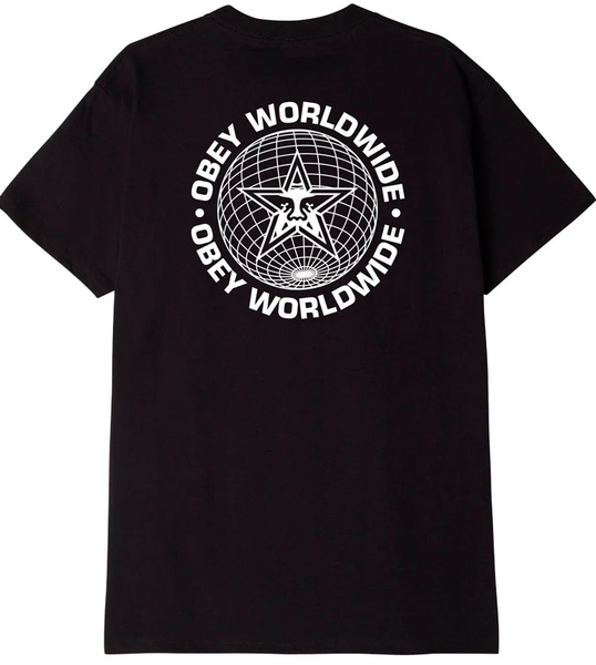 Obey Worldwide Globe Black M L XL