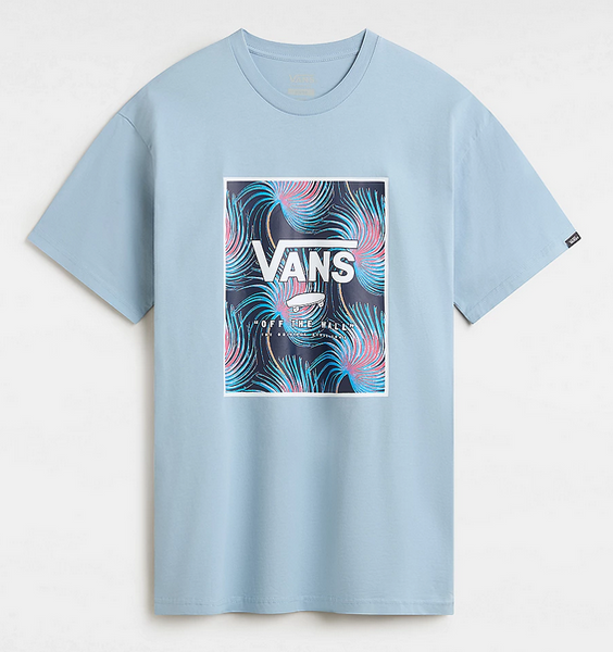 Vans Classic Print Box T-Shirt Dusty Blue/White