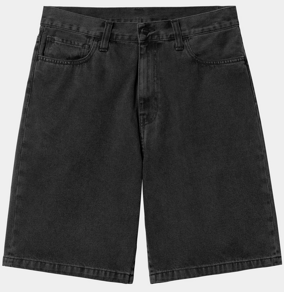 Carhartt WIP Landon Short Robertson Black Stone Washed