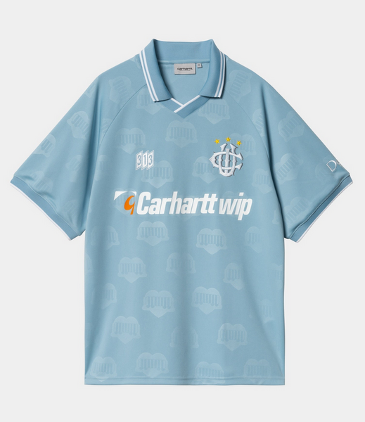 Carhartt WIP S/S Hartts Football T-Shirt Heart Train Jacquard Bluebird