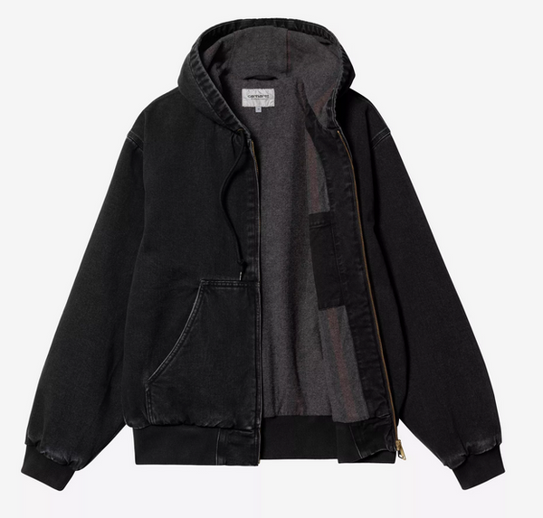 Carhartt WIP OG Active Jacket Black Stone Washed M L XL