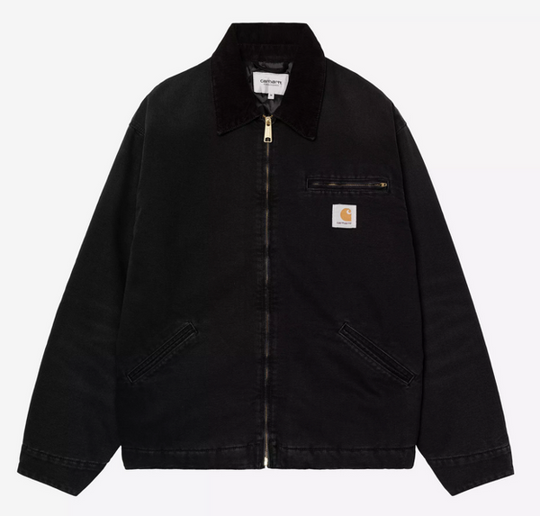 Carhartt WIP OG Detroit Jacket Black/Black Stone Canvas
