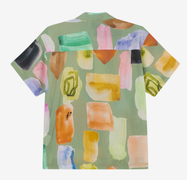 Obey Jems Woven Shirt Lily Pad Multi M L