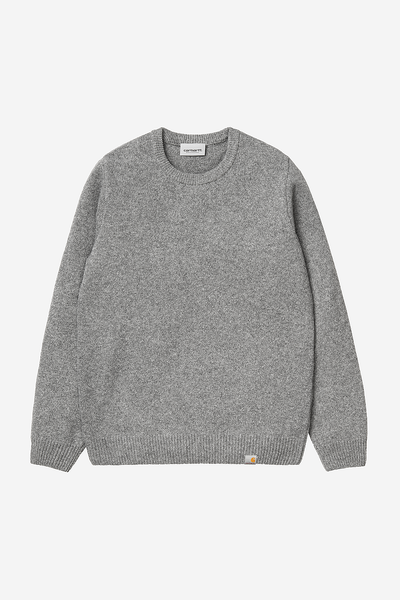 Carhartt WIP Allen Sweater 80/20% Lambswool/Nylon, grey heather