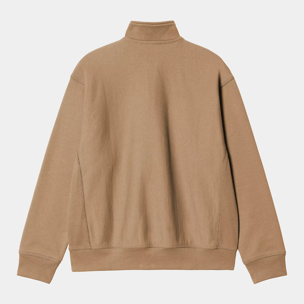 Carhartt WIP Half Zip American Script Sweatshirt, peanut