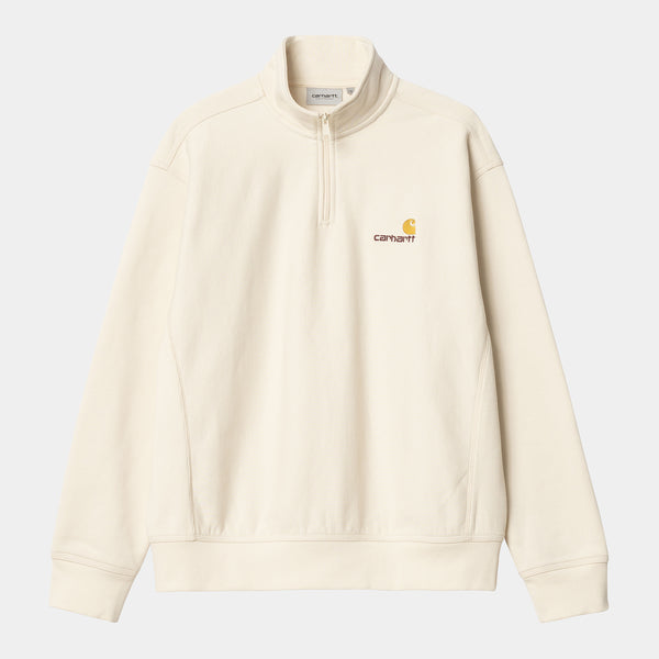 Carhartt WIP Half Zip American Script Sweatshirt, Moonbean
