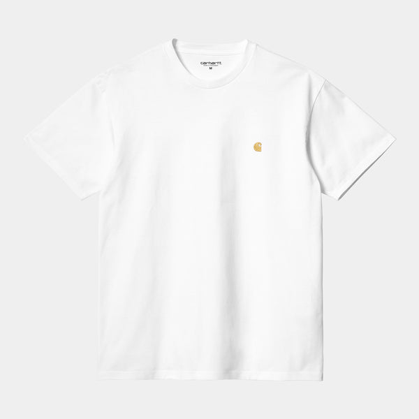 Carhartt WIP S/S Chase T-Shirt White/Gol &hellip;