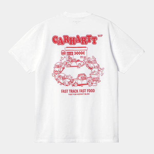 Carhartt WIP Fast Food T-Shirt White/Red