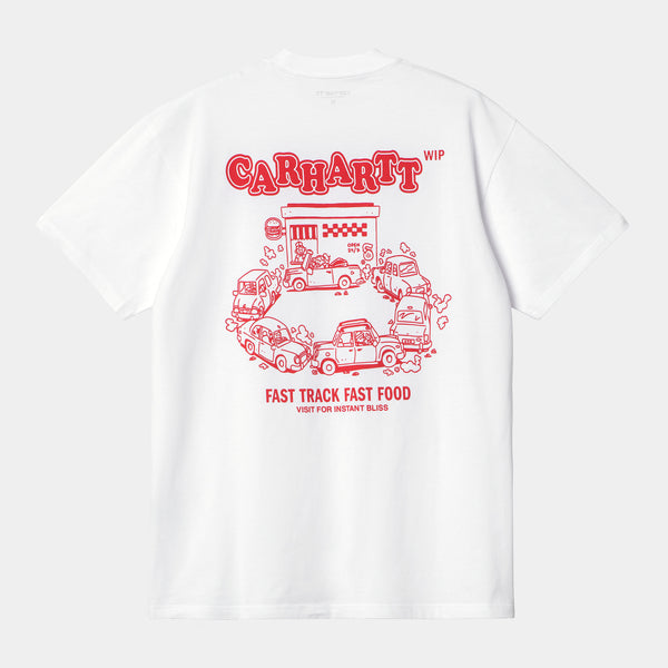 Carhartt WIP Fast Food T-Shirt White/Red &hellip;