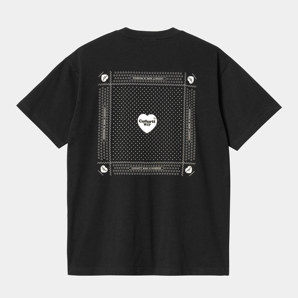 Carhartt WIP S/S Heart Bandana Black/Whi &hellip;