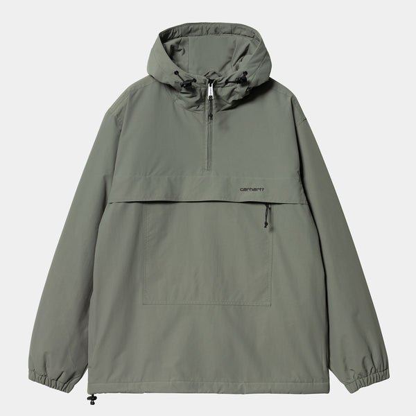 Carhartt WIP Windbreaker Pullover(Winter)100% Nylon Supplex®, 4.3 oz, smoke green /black