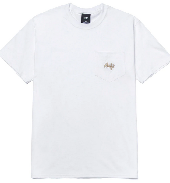 HUF Haze Script Pocket T-Shirt White