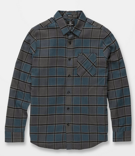 Volcom Caden Plaid LS Marina Blue