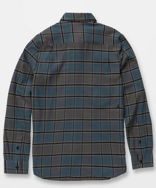 Volcom Caden Plaid LS Marina Blue