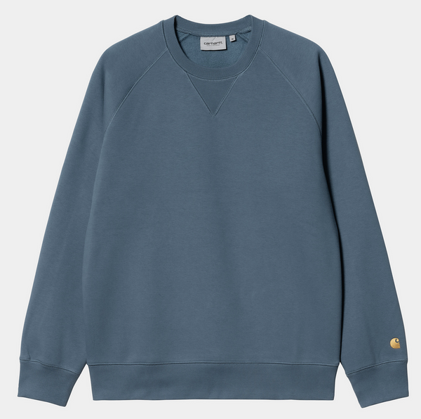 Carhartt WIP Chase Sweat Storm Blue/Gold