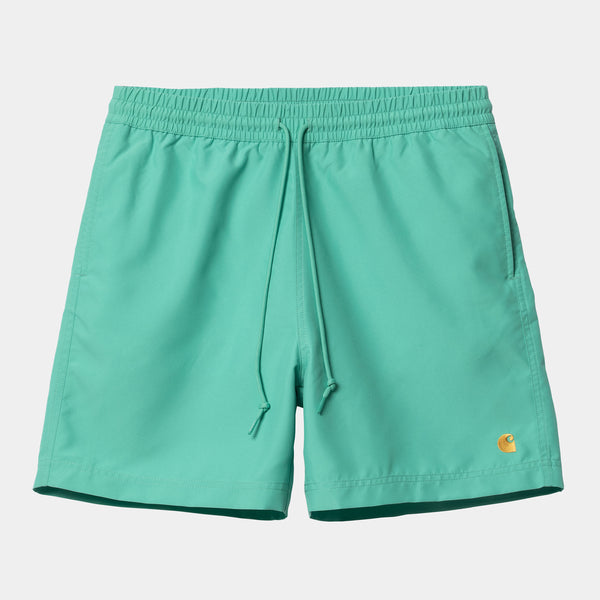 Carhartt WIP Chase Swim Trunk Aqua Green/Gold