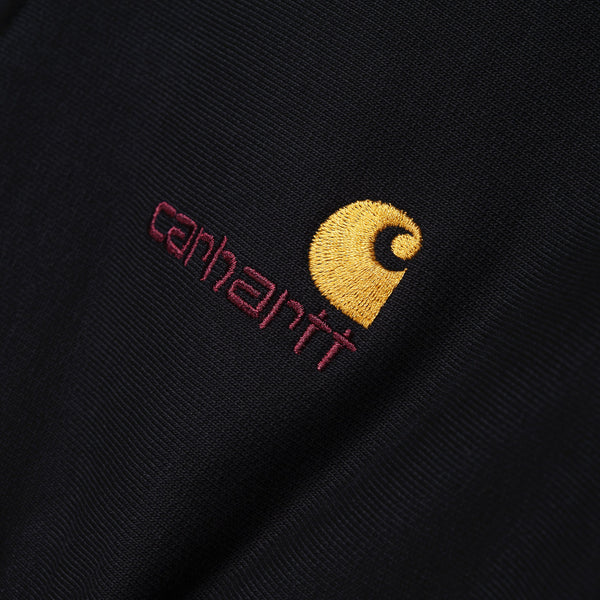 Kopie von Carhartt WIP Half Zip American Script Sweatshirt, Black