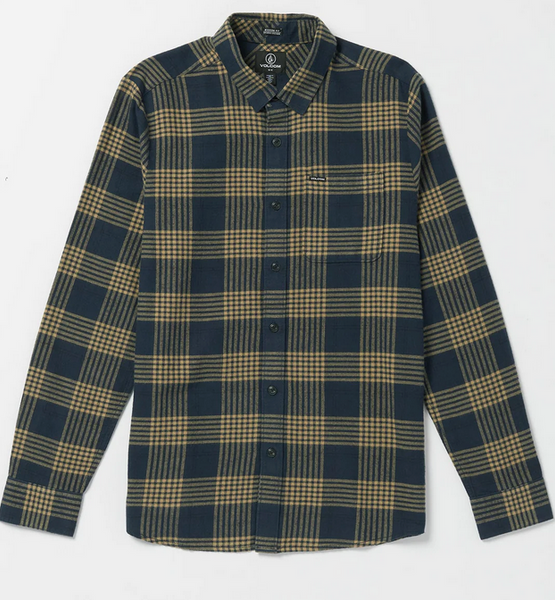 Volcom Caden Plaid LS Navy