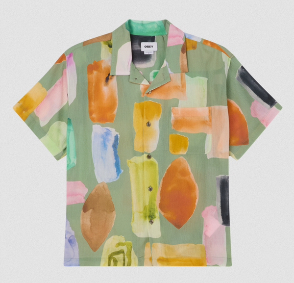 Obey Jems Woven Shirt Lily Pad Multi