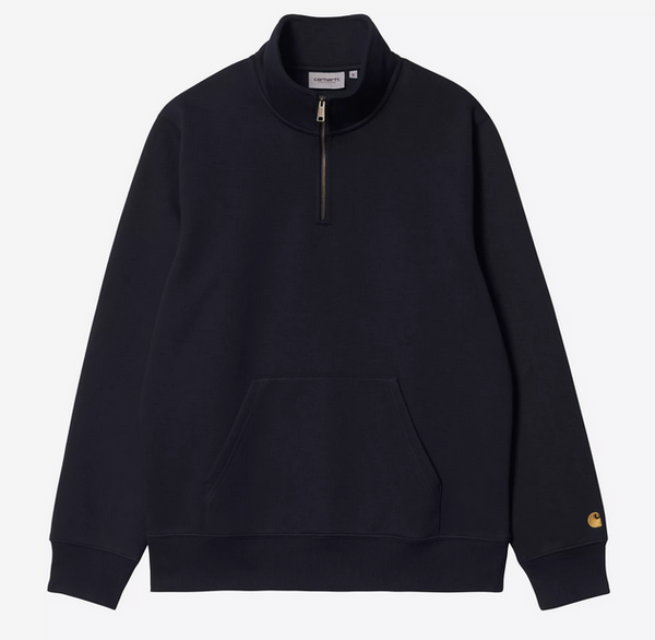 Carhartt WIP Chase Neck Zip Sweat Dark Navy/Gold