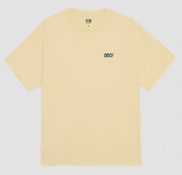 Obey Peace Now Butterflies Pale Yellow