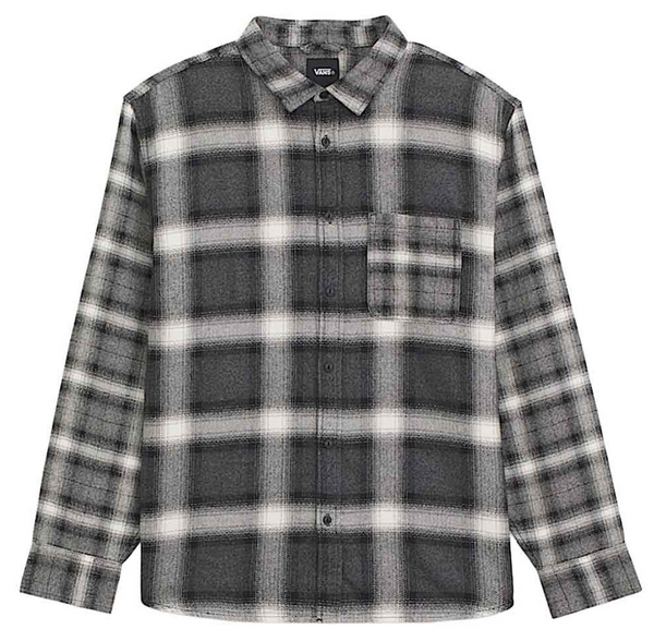 Vans Lawson Mixed Plaid  Flannel Shirt Charcoal Grey