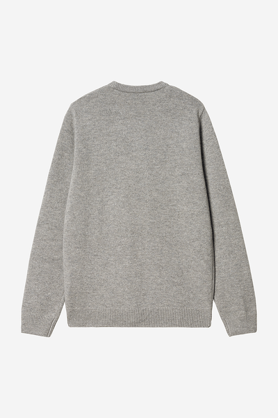 Carhartt WIP Allen Sweater 80/20% Lambswool/Nylon, grey heather