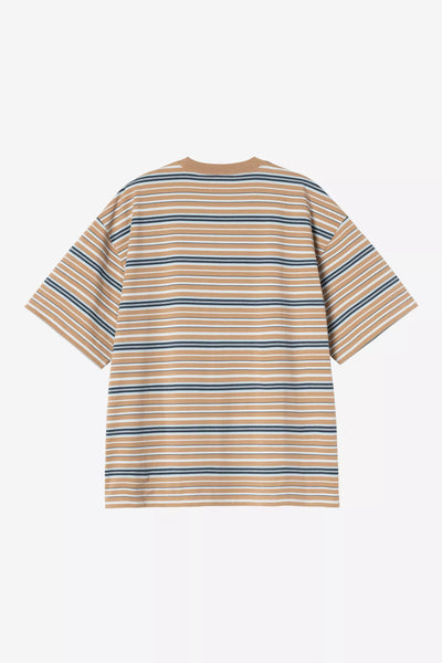 Carhartt WIP S/S Zane T-Shirt Cotton Single Jersey Zane Stripe, Peanut