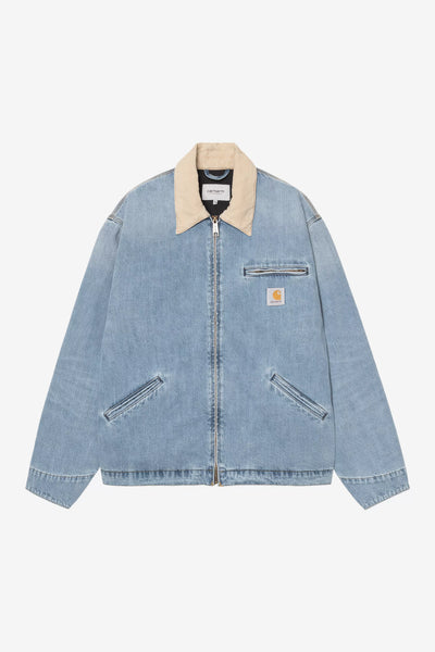 Carhartt WIP OG Detroit Jacket Blue / Dusty H Brown, Burst washed