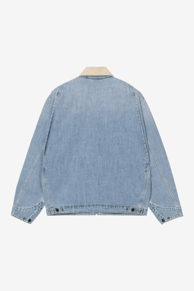 Carhartt WIP OG Detroit Jacket Blue / Dusty H Brown, Burst washed