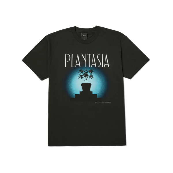 HUF Black Plantasia T Shirt vintage black