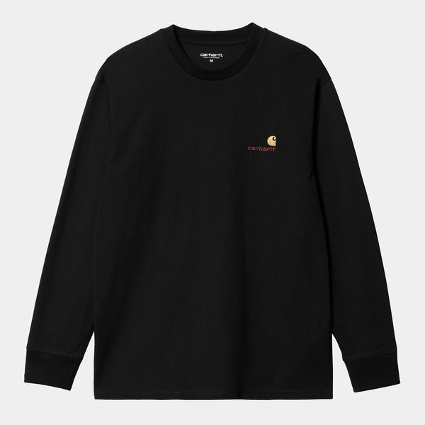 Carhartt WIP L/S American Script T-Shirt Black