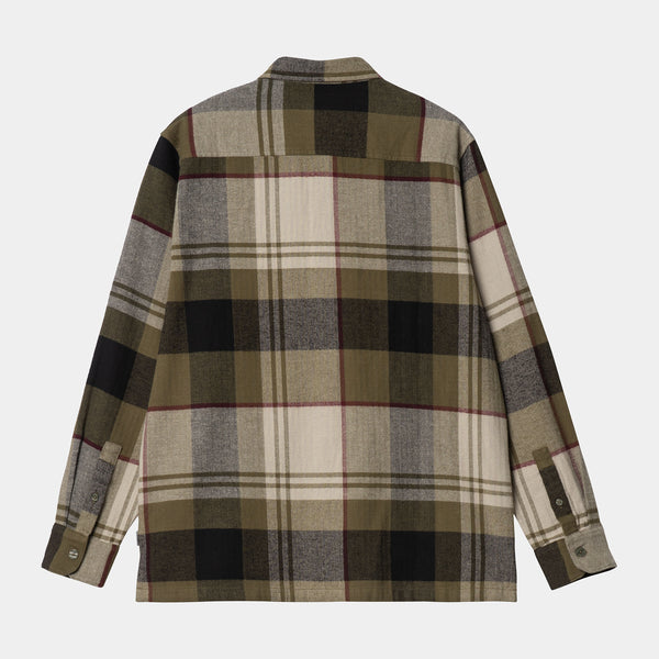 Carhartt WIP L/S Dellinger Shirt 100% Cotton Herringbone Flannel, 6.4 oz, Highland