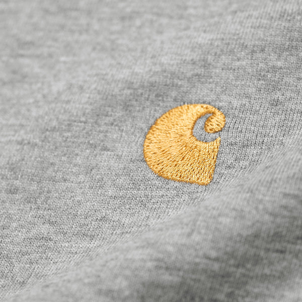 Carhartt WIP S/S Chase T Shirt Grey Heather/Gold