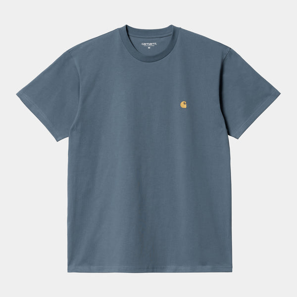 Carhartt WIP Chase T-Shirt Storm Blue/Gold