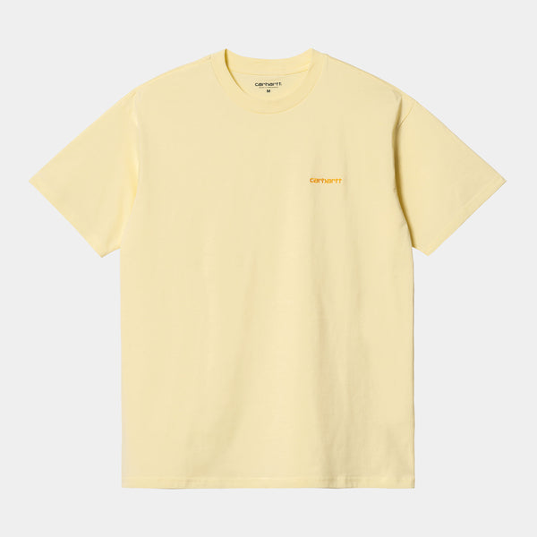 Carhartt WIP S/S Script Embroidery T-Shirt Soft Yellow/Popsicle